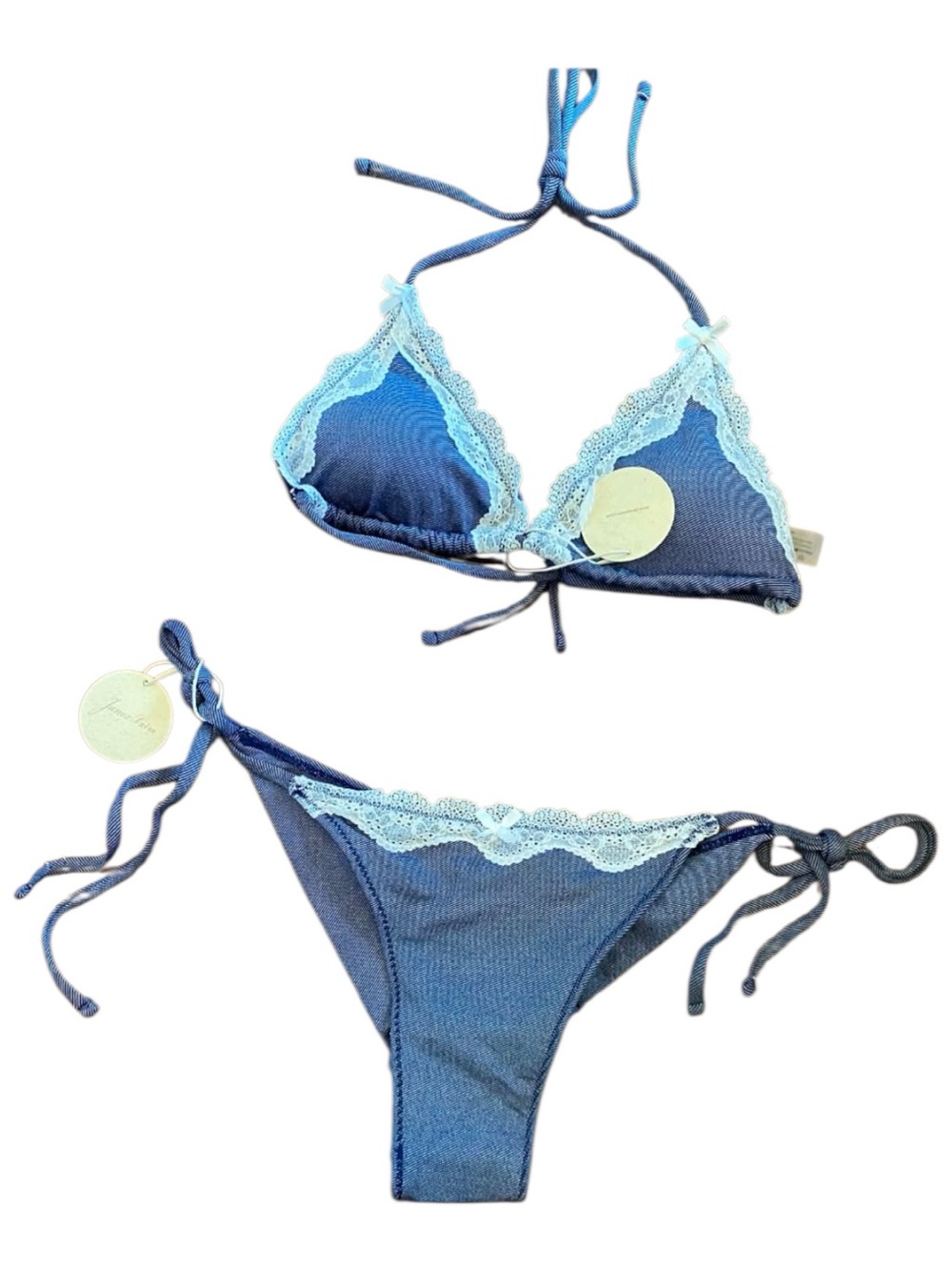 NWT Janex swim 2 piece set BLUE Size L